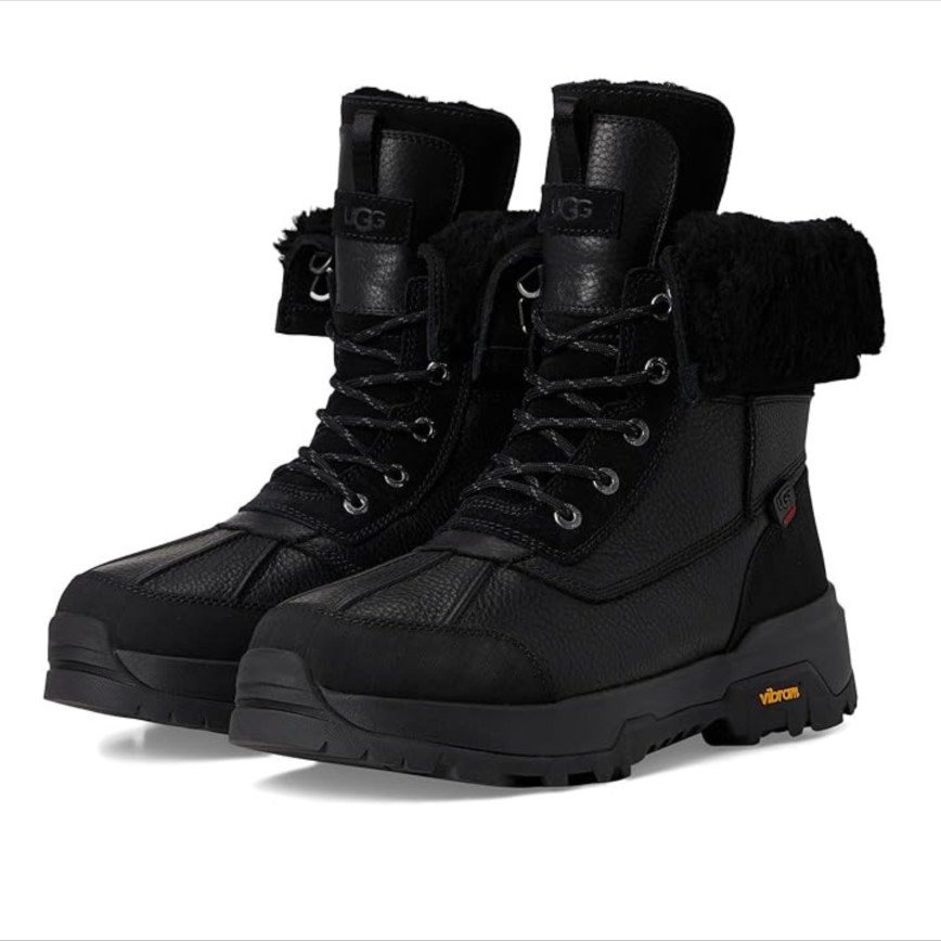 Weatherproof Chelsea-style winter boots with lug soles